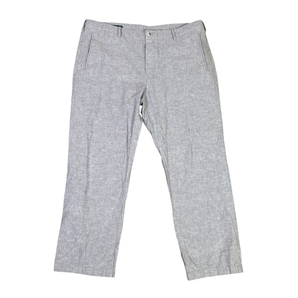 Perry Ellis Linen Cotton Straight Leg Trouser Pants US Mens 38x29